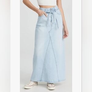 Levi's Iconic Midi Maxi Denim Jean Skirt Size 26 Vintage Y2K Boho Hippie Grunge